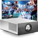 XIDU Portable Projector with WIFI and Bluetooth [Metal Housing/2000ANSI/UHD Native 1080P/Wireless Casting/Electric Focus/Auto Keystone] 4K Outdoor Movie Projector for Home,TV stick,iOS,Android,Laptop (Silver)