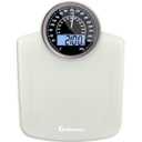 Adamson Hybrid 2-in-1 Analog & Digital Weighing Scale for Body Weight up to 400lbs + Thick Tempered Glass + Extra Large Display + Easy to Read Digital Bathroom Scale + New - White