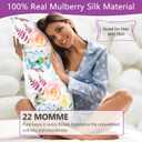 MANSPHIL Pink Blue Floral Silk Pillowcase King, Reversible Satin Pillow Cases for Hair and Skin Envelope Closure, 22 Momme 6A Grade 100% Silk, 20"x36"