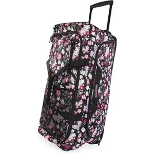 Pacific Coast Women's 32" Large Rolling Duffel Bag (Dark Butterfly)