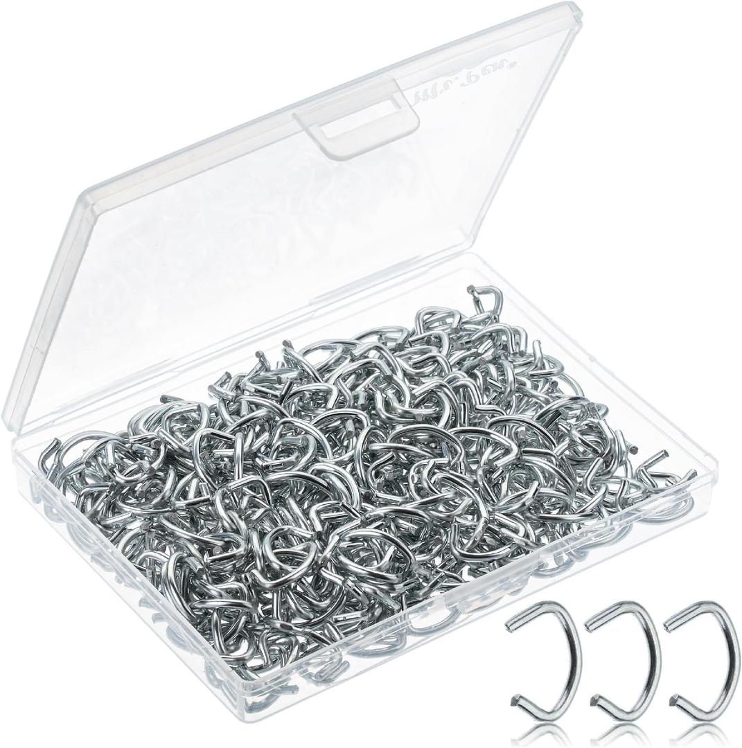Mr. Pen Galvanized Hog Rings, 1/2", 360 Pcs, Auto & Furniture Upholstery, Meat & Sausage Casings, Fencing, Animal Pet Cages, Shock Cords