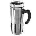 Oggi Multigrip Stainless Steel Thermal Travel Mug - 16oz, with slide open lid for hot and cold beverages.