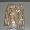 Lawei Bamboo Folding Step Stool - 12 Inch Height Bamboo Shower Bench Stool Spa Bath Seat Chairs for Shower, Leg Shaving and Foot Rest, Portable Small Stool Little Chair