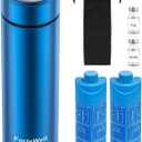 60H Insulin Cooler Travel Case TSA Approved (Blue) | Portable Medication Cooler for 2-3 Insulin Pens or Vials, Double-Layer Vacuum Insulated Diabetic Travel Case with Ice Packs