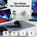 TECKNET Ergonomic Mouse, Wireless Bluetooth Vertical Mouse, 4800 DPI Optical Tracking, 6 Adjustable DPI, Quiet Clicks, 2.4GHz with USB A Receiver, 12 Months Battery, 6 Buttons, Wide Compatibility