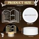 Kosiz 4 Pcs Pastor Appreciation Gifts Bulk LED Light Pastors Gift for Night Men Women Acrylic Clergy Lamp with Base Bible Verse Gifts for Birthday Anniversary (Stylish Pastor)