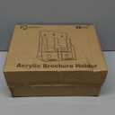 2 Pack Acrylic Brochure Holder 8.5 x 11, 2 Tier Brochure Display Stand with Removable Divider for 4 x 9 inches Trifold Pamphlets, acrylic flyer holder 8.5 x 11 Stands for Flyer, Pamphlet, Magazine