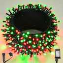 WBao Christmas Lights Indoor Outdoor 500LED 174ft, Super Bright LED Christmas String Lights with UL Certified, 8 Lighting Modes, Timer, Memory & Waterproof for Trees, Patio, Party Decor, Red Green