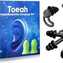 2Pack in 1 Ear Plugs for Noise Reduction, Ear Plugs for Sleeping Noise Cancelling, Washable Hearing Protection for Work, Travel, Concert, Swimming, Sleep Snoring