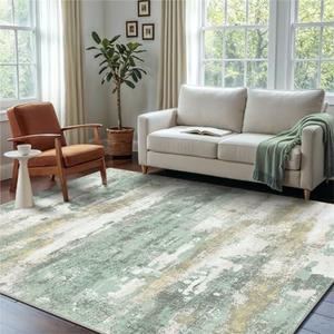 BEIMO Area Rugs 3x5 for Living Room Bedroom, Modern Abstract Machine Washable Light Green Rug Soft Rug, Low Pile Floor Carpet with Non Slip Backing for Entryway BEIMO Area Rugs 3x5 for Living Room Bedroom, Modern Abstract Machine Washable Light Green Rug Soft Rug, Low Pile Floor Carpet with Non Slip Backing for Entryway