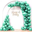 HOUSE OF PARTY Metallic Green Balloon Arch Kit | Green Metallic Balloons for Graduation Decorations, Wedding & Baby Shower, Bachelorette & valentines Party Decorations
