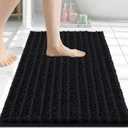 Arotive Bathroom Rugs Mat 24x16, Soft Absorbent Chenille Shaggy Bath Mat
Black, Machine Wash Dry, Bath Rugs for Bathroom Floor, Tub and Shower, Home Decor Accessories