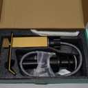 Brushed Gold Bathroom Faucets, Waterfall Bathroom Sink Faucet Modern Single Handle Bathroom Faucte 1 or 3 Hole, RV Mixer Tap Vanity Faucet - Includes Pop-up Drain Supply Hoses Deck Plate