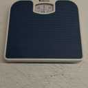 Adamson A21 Analog Scales for Body Weight - Up to 300 LB - New - Anti-Skid Rubber Surface + Large Numbers - Analog Bathroom Scale - Affordable - Durable with 20-Year Assurance - Blue