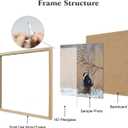 20x20 Oak Wood Poster Frame 2 Pack, Natural Solid Wood Photo Picture Frame for Wall Mounting, Hanging Hardware Included