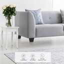 TURSTIN 16 Pack 4 Inch Furniture Legs Plastic Sofa Couch Legs Square Tapered Feet Sofa Legs with M8 T-Nuts Screws for Legs Sofas Chairs Cabinets Dressers Beds, Black