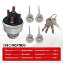 Ignition Switch Assembly Kit with 4 Door Lock Cylinder & 4 Key Compatible with Peterbilt 379 377 359 378 349 385 362 Truck Replace# 23-08598, 23-09994C268, 30GN15 34RC156