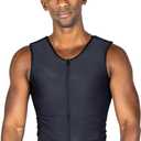 ContourMD Mens Compression Vest Post Surgery Compression Garment After Liposuction, Tummy Tuck, Abdominoplasty, Breast Reduction Medical Grade Mens Vest for Breast & Chest Support M