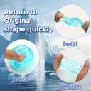 6 Pack Stress Balls Ice Cube with Snowflakes Inside, Sensory Squishy Ice Squeeze Toy Fidget Slow Rise Squishy Balls for Kids and Adults Anxiety Relief, Birthday Gifts Party Favors, Classroom Prizes, 1.4 inches