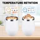 12oz Tumbler with lid, Stainless Steel Travel Mugs Stemless Double Wall Insulated Coffee Cup, Insulated Drink Glasses Travel Tumbler for Cold & Hot Drinks(Pack Of 4)