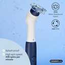 Casabella Handheld Spin Detail Scrubber, AA Battery Powered, 3 Brush Heads, White