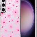 MOSNOVO Case for Samsung Galaxy S23, [Buffertech 6.6ft Military-Grade Drop Protection] [Anti Peel Off Tech] Clear TPU Bumper Phone Case Cover Design - Love in Bloom