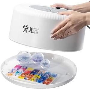 LET'S RESIN Curing Machine for Resin - 3 Hours Auto Dryer With Large Tray, One-Button Setting, No Deformation Quick Supplies for DIY, Silicone Molds, 3D Silicone Molds, White 