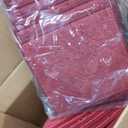COSY HOMEER Edging Stair Treads Non-Slip Carpet Mat 28inX9in Indoor Stair Runners for Wooden Steps, Edging Stair Rugs for Kids and Dogs, 100% Polyester TPE Backing (15pc, Red)