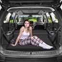 SUV Air Mattress, Self-Inflating Memory Foam Car Bed Mattress for SUV, Travel Camping Car Sleeping Pad with Storage Bag (Black)