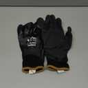 Waterproof Gloves for Men and Women, Freezer Gloves with Grip, Double Nitrile Dipped for Extreme Oil Repellent, for Construction, Mechanics, Mining, Plumbing, Black, Medium (Medium (Pack of 1))