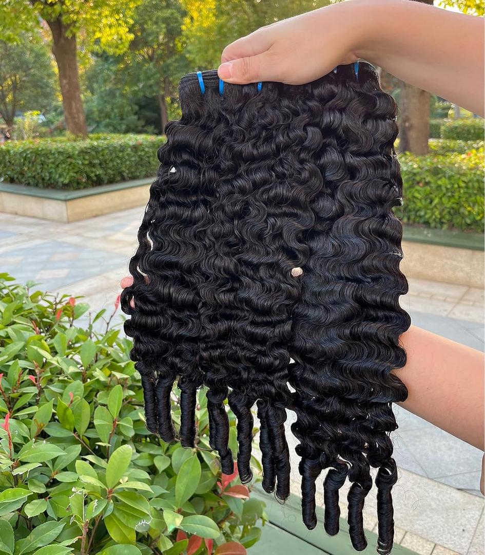 Lemoda Burmese Curly Bundles Human Hair 14 14 14 Inch 3 Bundles 100% Unprocessed 15A Virgin Raw Burmese Curly Bundle with Spiral Curls End Real Human Hair Extensions Quick Weave Natural Black