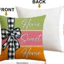 Artscope Fall Decorative Throw Pillow Covers 16x16 Inch Set of 4 Fall Gifts for Home Decor, Autumn Pumpkin Sweet Sweet Home Thankful Grateful Blessed Outdoor Farmhouse Pillow Cases for Sofa Couch-Pink