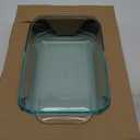 Pyrex Deep Glass Baking Dish with Plastic Lid, Deep Casserole Dish, Glass Food Container, Oven, Freezer and Microwave Safe, Clear Container, 7x11