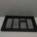 HVAC Premium 20" X 12" Steel Return Air Filter Grille for 1" Filter - Removable Face/Door - HVAC Duct Cover - Flat Stamped Face - Black [Outer Dimensions: 22 5/8" X 14 5/8"]