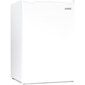 Igloo 2.6 Cu.Ft Mini Fridge with Freezer- Single Door Compact Refrigerator with Glass Shelves for Homes, Dorms & Offices- Keep Snacks, Drinks & Frozen Foods Cool with Temperature Control Fridge- White