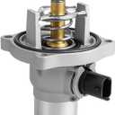 Car Coolant Thermostat Housing Assembly, Aluminum Vehicle Engine Coolant Thermostat Housing Replaces 96984104 55564891 902-821, Compatible with Aveo Pontiac Sonic Trax