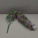 Fanfantoey 4Pcs Artificial Flowers for Outdoors, Realistic Fake Hanging Flowers Plants, UV Resistant Fake Flowers, Faux Silk Daisy Flower Vines for Planter Outside Decor(Double Purple)