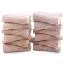TENSTARS 12 Pack Premium Washcloths Set - Quick Drying - Soft Microfiber Coral Velvet Highly Absorbent Wash Clothes - Multipurpose Use as Bath Fitness, Spa, Facial, Fingertip Towel (Brown)