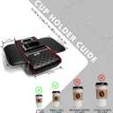 Car Armrest Cushion, Car Center Console Cover, Leather Armrest Cover for Car, Universal Middle Console Cushion with Storage Box, Cup Holder, Phone Slot, Waterproof Interior Accessories (black-red)