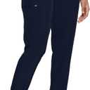 COZYFIT Womens Scrub Pants - Soft Stretch Yoga Style with 5 Pockets, Slim Fit Jogger Scrubs Pants for Women Tall (X-Small, Navy Blue)