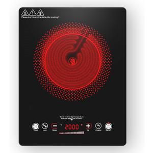 VBGK Single Burner Electric Cooktop,110V 1800W Electric Stove Top with LED Touch Control,Single electric burner 9 Power Levels, 4 hTimer, Safety Lock,Overheat protection