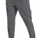 Rapoo Men's Lightweight Joggers Pants Quick Dry Workout Track Running Gym Athletic Pants with 3 Zipper Pockets, 3XL , 32" 