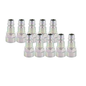Prevost ERP 076201 (10 Pack) 1/4" Female NPT High Flow Interchange Plug European Style