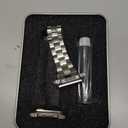 Stainless Steel Bands Compatible with Samsung Galaxy Watch 8 40mm/44mm Classic 46mm Women Slim Metal Replacement Wristbands (Silver)