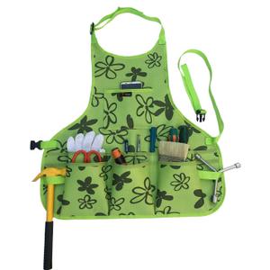 2 x zojo Heavy Duty Waxed Canvas Work Apron for Home Garden,with Multi Tool Pockets,for Men & Women (Flower Print)