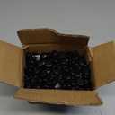 DomeStar 5LB Flat Glass Marbles - Black Flat Glass Pebbles for Vases, Fish Tank, Aquarium & DIY Crafts