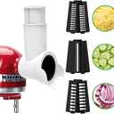 Slicer Shredder Attachments for KitchenAid Stand Mixer Cheese Grater Attachment for KitchenAid, Slicer Accessories with 3 Blades by Aien