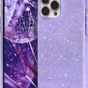 MATEPROX Compatible with iPhone 13 Pro case Bling Sparkle Cute Girls Women Protective Cover for iPhone 13 Pro 6.1" 2021(Purple)