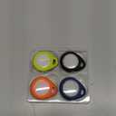 UNBREAKcable for Apple AirTag Holder - 4 Pack [Fit Tightly Design] [Easy to Install] [Hold Air Tag Securely] Waterproof TPU Shell Protective Case with 304 Stainless Steel Keychain Key Ring (Black&Blue&Orange&Green)