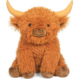 JellyMallow Highland Cow Weighted Stuffed Animals 5 lbs 16 in, Jumbo Highland Cow Stuffed Animal Plush Toy, Adorable Weighted Cow Cattle Stuffed Animal Pillow Gifts for Kids and Adults